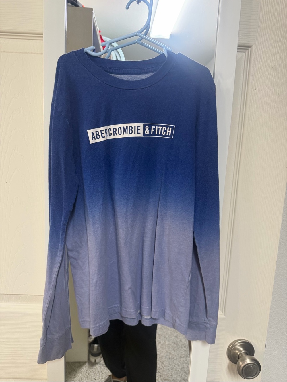 abercrombie kids Navy to Light Blue Ombre Long-Sleeve Tee